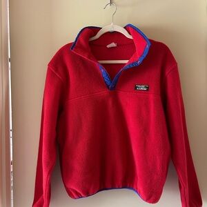 Vintage L.L. Bean Women's Red Fleece Sweater